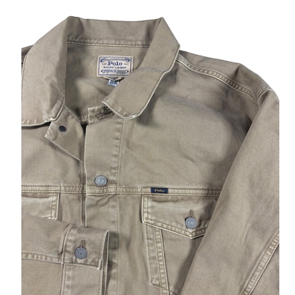 Polo Ralph Lauren Other - NWT Polo Ralph Lauren Mens Khaki Twill Trucker Jacket 2XB NEW 71190928002